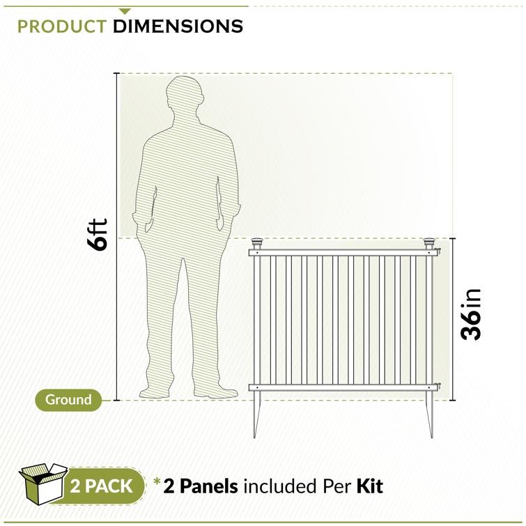 Baskenridge Semi-Permanent Vinyl Fence Kit (36